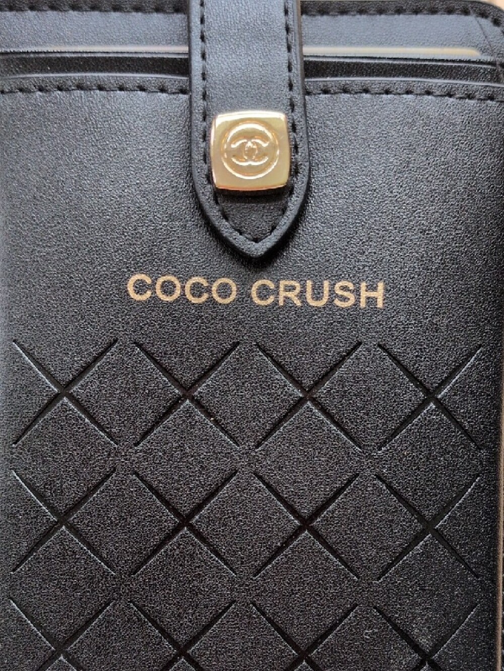 CHANEL Black Quilted Coco Crush Phone Crossbody with Gold Chain - Picture 3 of 6